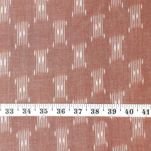 Precut 0.25 meters -Brown Ikat Pochampally Woven Cotton Fabric