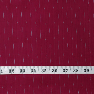 Precut 1 meter -Red Ikat Pochampally Woven Cotton Fabric
