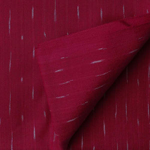 Precut 1 meter -Red Ikat Pochampally Woven Cotton Fabric