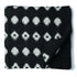 Precut 0.75 meters -Black & White Double Ikat Pochampally Woven Cotton Fabric