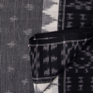 Precut 0.25 meters -Ikat Cotton Fabric with Temple Border