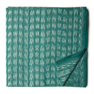 Green Ikat Pochampally Handloom Cotton Fabric