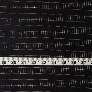 Precut 1 meter -Black Ikat Pochampally Handloom Cotton Fabric