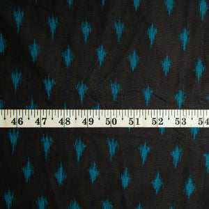 Precut 1 meter -Mercerised Ikat Pochampally Woven Cotton Fabric