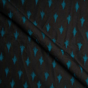 Precut 1 meter -Mercerised Ikat Pochampally Woven Cotton Fabric