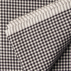 Black & White Ikat Plain Pochampally Woven Cotton Fabric