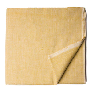 Precut 0.25 meters -Yellow Ikat Plain Pochampally Woven Cotton Fabric