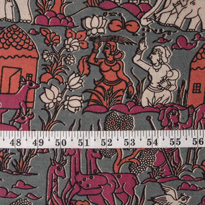 Precut 0.25 meters -Kalamkari Screen Printed Cotton Fabric