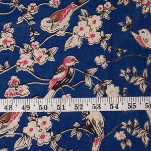 Precut 0.75 meters -Kalamkari Screen Printed Cotton Fabric