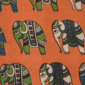 Precut 0.25 meters -Kalamkari Screen Printed Cotton Fabric