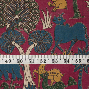 Precut 0.50 meters -Kalamkari Screen Printed Cotton Fabric