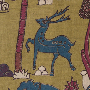 Precut 0.25 meters -Kalamkari Screen Printed Cotton Fabric