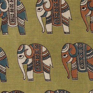 Precut 0.25 meters -Kalamkari Screen Printed Cotton Fabric