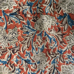 Precut 1 meter -Kalamkari Handblock Printed Cotton Fabric