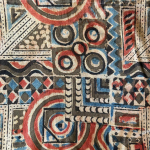 Precut 0.50 meters - Kalamkari Handblock Printed Cotton Fabric