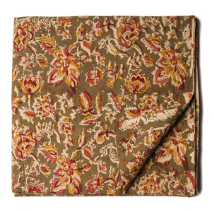 Precut 0.50 meters - Kalamkari Hand Block Printed Cotton Fabric