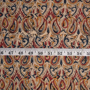 Precut 1 meter -Kalamkari Handblock Printed Cotton Fabric