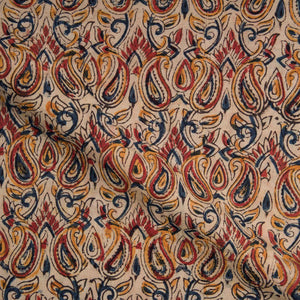Precut 1 meter -Kalamkari Handblock Printed Cotton Fabric