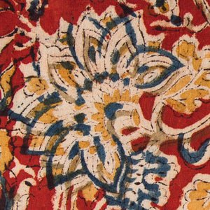 Precut 0.75 meters -Kalamkari Handblock Printed Cotton Fabric