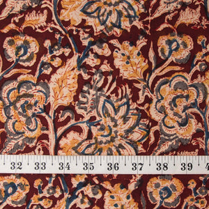 Precut 1 meter -Kalamkari Handblock Printed Cotton Fabric