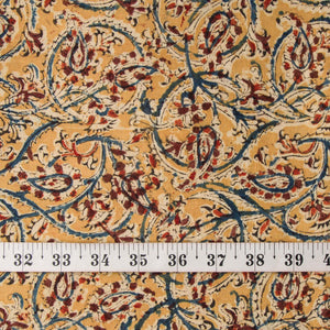 Precut 0.75 meters -Kalamkari Handblock Printed Cotton Fabric