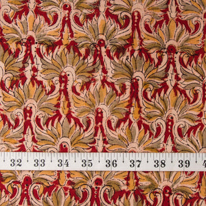 Precut 0.50 meters -Kalamkari Handblock Printed Cotton Fabric