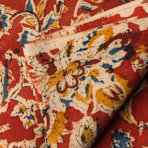 Precut 0.75 meters -Kalamkari Handblock Printed Cotton Fabric