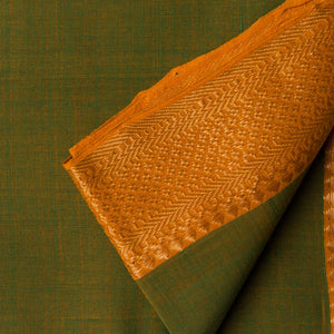 Precut 0.75 meters -Original Mangalgiri Handloom Cotton Fabric with Golden Border