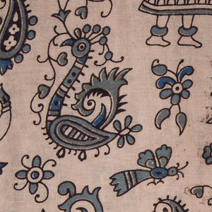 Precut 0.75 meters -Kalamkari Screen Printed Cotton Fabric