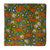 Green and Orange Kalamkari Screen Printed Cotton Fabric with floral print