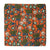 Orange and green Kalamkari Screen Printed Cotton Fabric with floral print