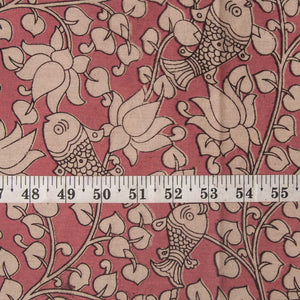 Precut 0.5 meters -Kalamkari Screen Printed Cotton Fabric