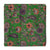 Green and Orange Kalamkari Screen Printed Cotton Fabric with floral design