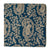 Blue and off white Kalamkari Screen Printed Cotton Fabric with floral and paisley design