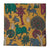 Yellow and Green Kalamkari Screen Printed Cotton Fabric with floral and animal design