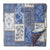Blue and White Printed cotton fabric with floral design
