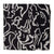Black and White Printed Cotton fabric with abstract print