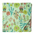 Green Printed Cotton Fabric with floral design
