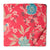 Red and blue Screen Printed Pure cotton fabric with floral design