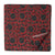 Maroon and Black screen printed cotton fabric with floral design