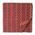 Red and yellow screen printed cotton fabric with zigzag design