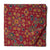 Red and yellow screen printed pure cotton fabric with floral design