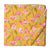 Yellow and red screen printed pure cotton fabric with floral design