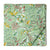 Green and White Pure Cotton Screen Printed Fabric with floral print
