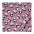 Purple and White Screen Printed Pure Cotton Fabric with Panda Animal design