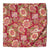 Red and Off white Screen Printed Pure Cotton Fabric with floral design
