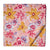 Peach and Yellow Screen Printed Pure Cotton Fabric with floral design