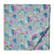 Grey and Blue Screen Printed Pure Cotton Fabric with floral design