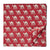 Red and Off white Screen Printed Pure Cotton Fabric with camel design