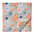 Blue and Orange Screen Printed Pure Cotton Fabric with floral design